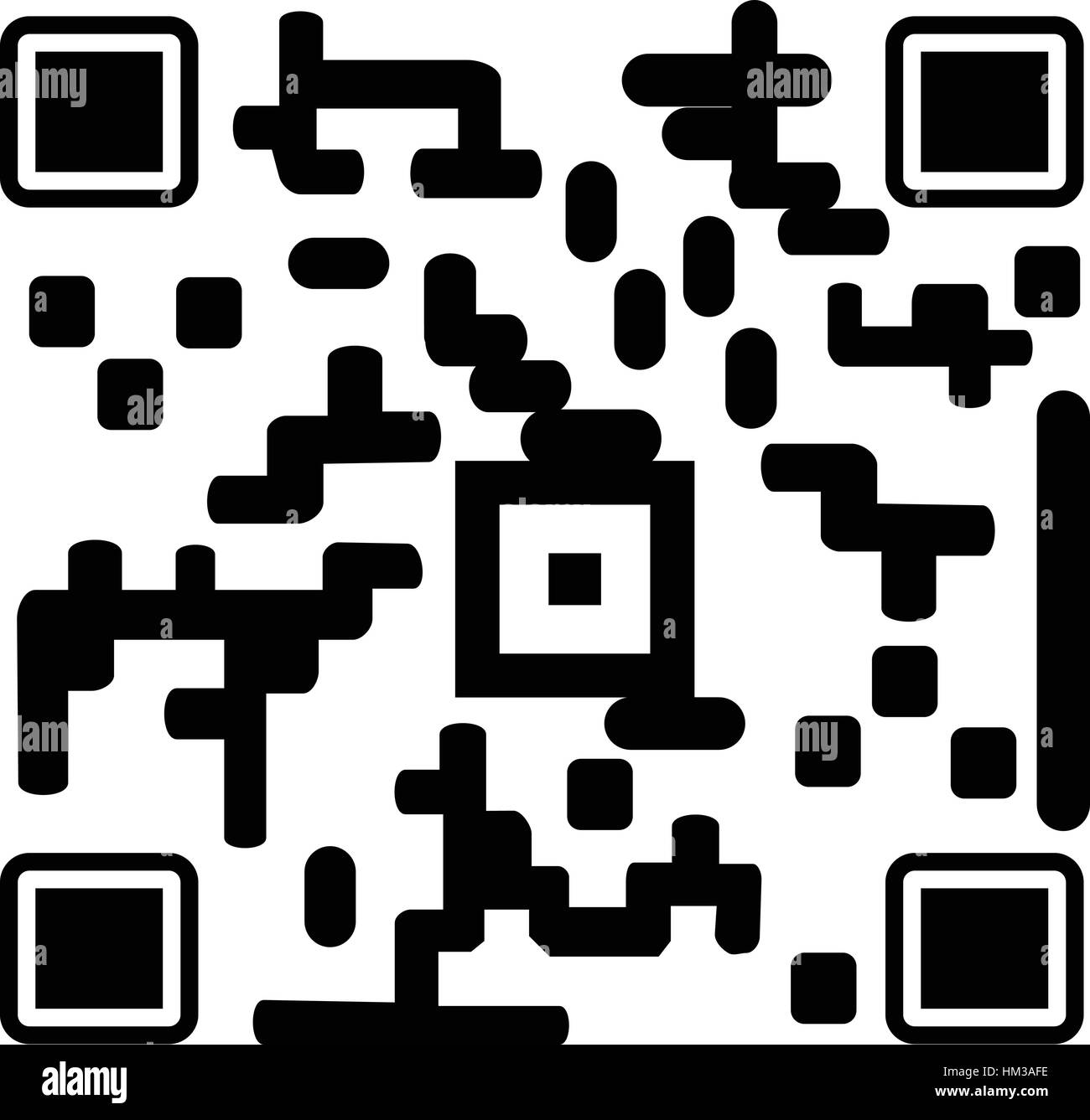 Codice QR smart phone Illustrazione Vettoriale