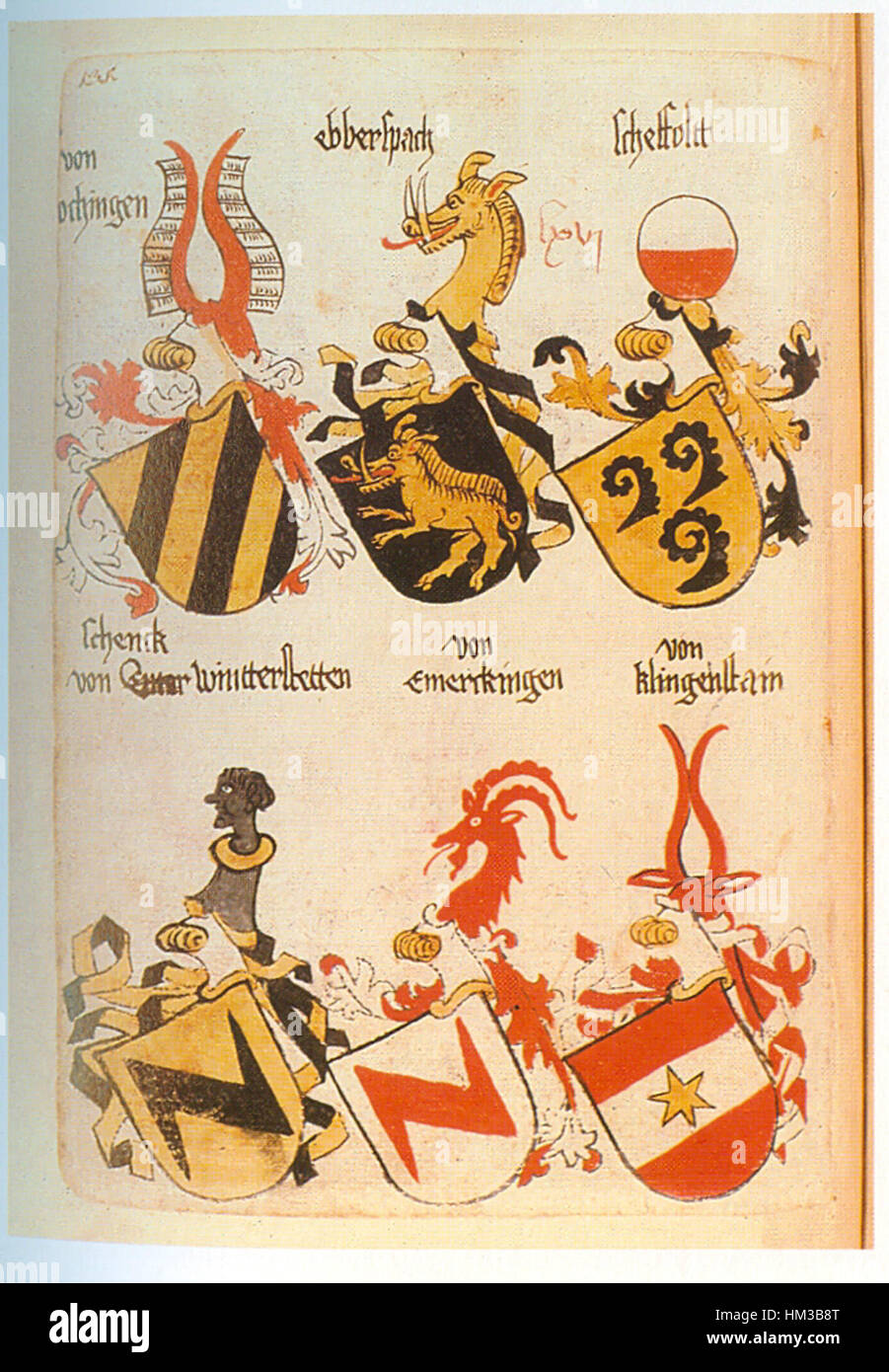 Il codice Ingeram, risalente al XIV secolo, contiene intricati manoscritti miniati che forniscono informazioni sulla cultura e l'arte medievale. Questo codice presenta illustrazioni e testi dettagliati che rivelano gli stili artistici e l'artigianato del periodo. Foto Stock