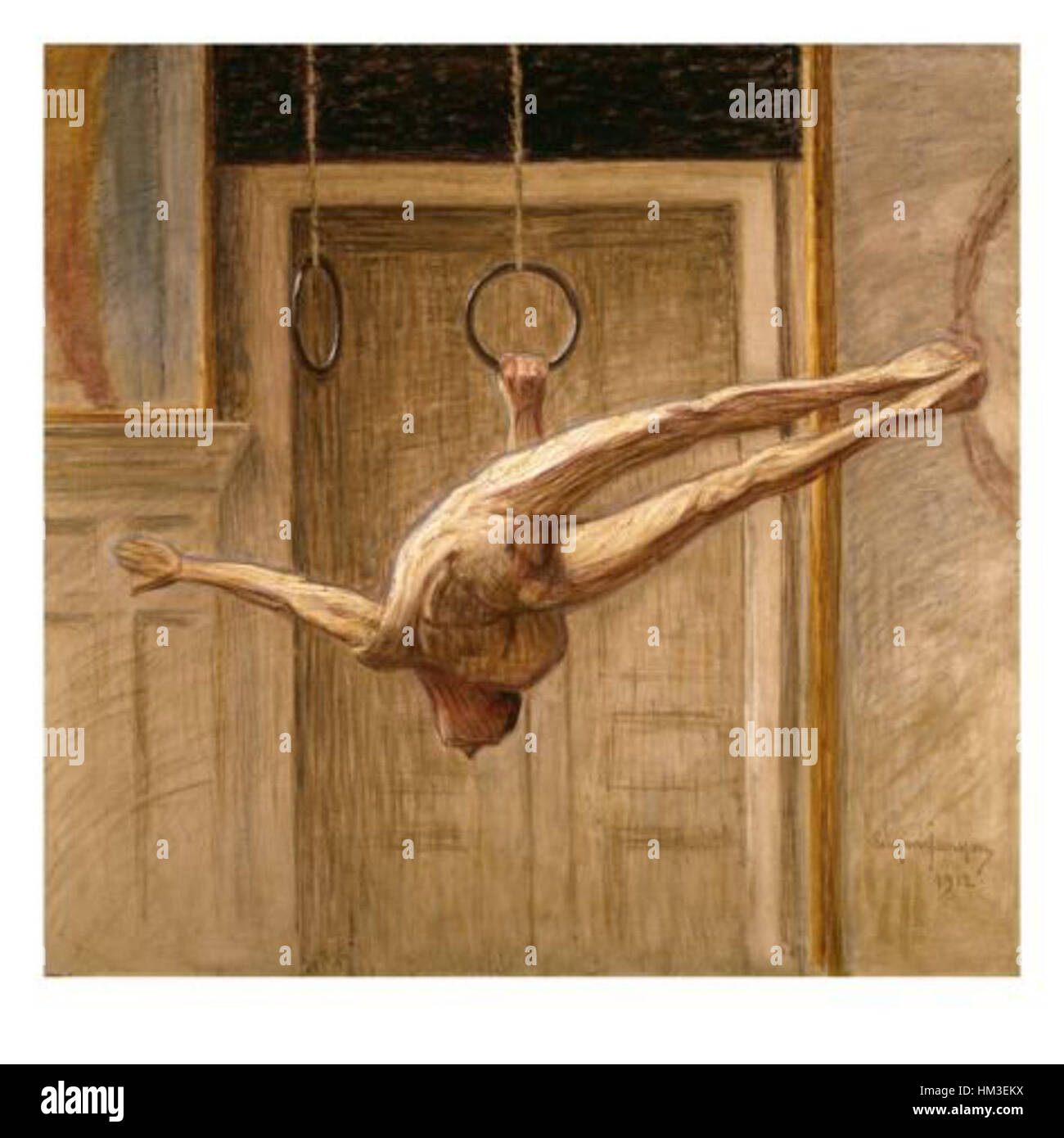 *Jansson Anneau* (1912) cattura le morbide curve e gli intricati motivi di un anello decorativo, mostrando il fascino dei primi anni del XX secolo per il design art nouveau. L'opera incarna le forme organiche e l'elegante maestria artigianale caratteristica di questo movimento. Foto Stock