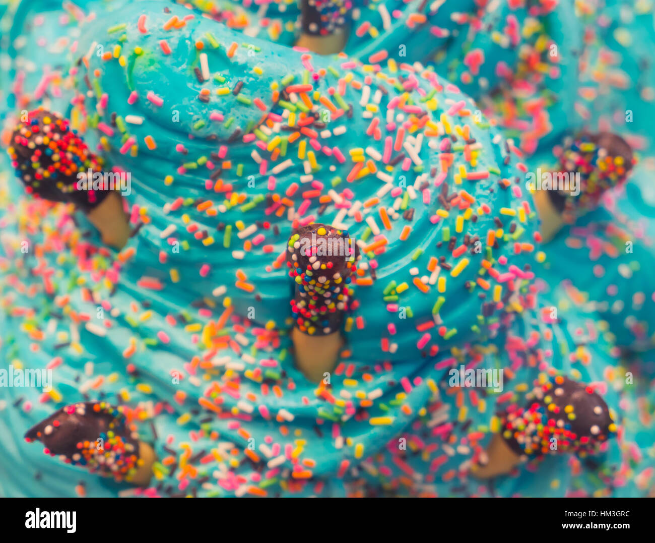 Negli zuccherini colorati di gelato Foto stock - Alamy