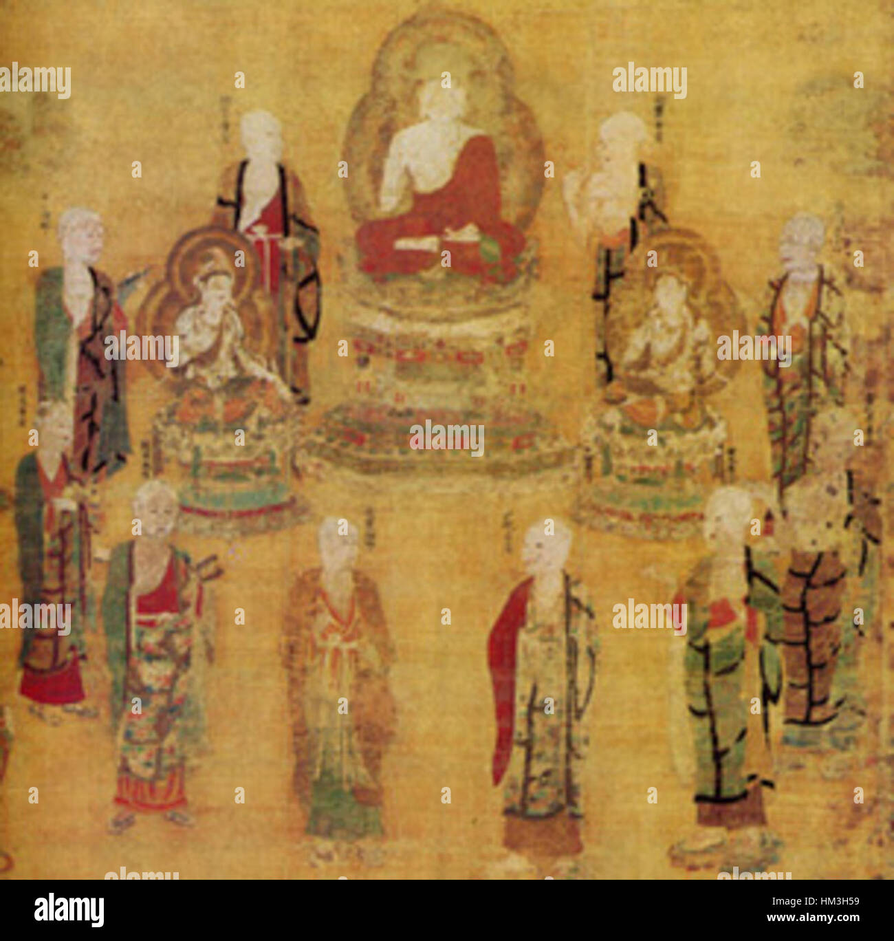 Kusha Mandala è una forma d'arte sacra tradizionale che rappresenta un diagramma cosmico nelle culture indù e buddista. Rappresenta l'universo e i reami divini, spesso usati nelle pratiche di meditazione. Foto Stock