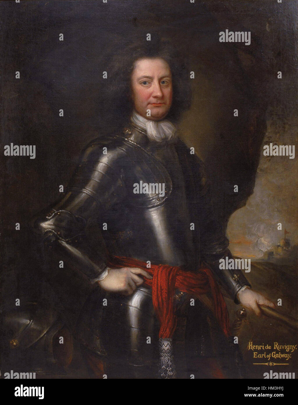 Henri de Massue, Marchese de Ruvigny, 1° Conte di Galway, attribuita a Michael Dahl (1659-1743) Foto Stock