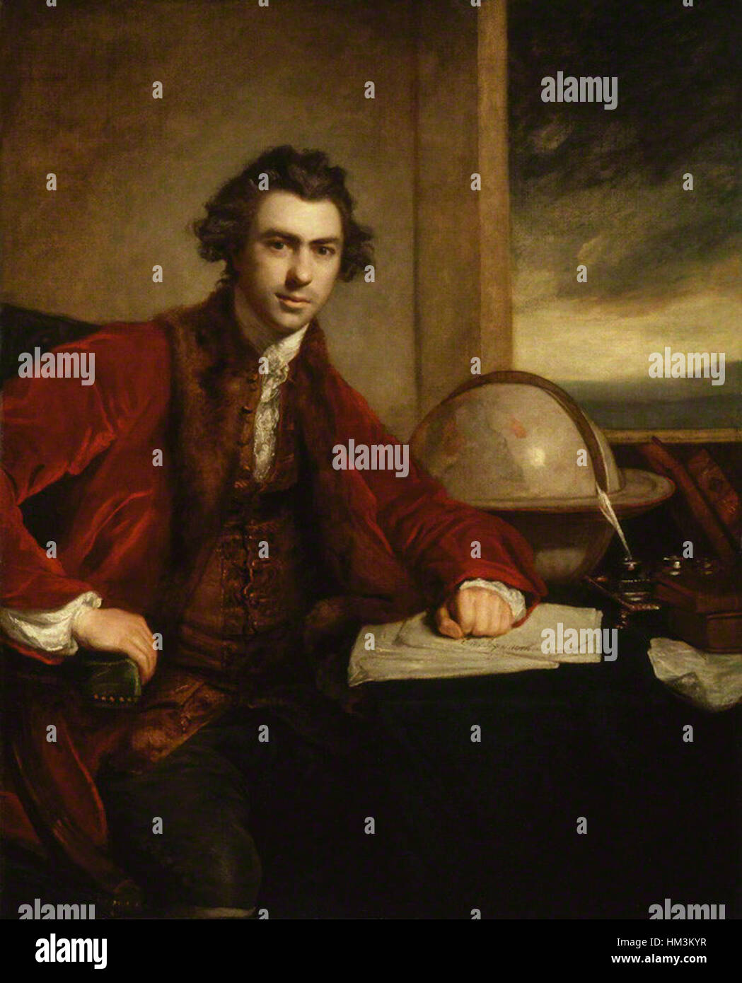 Joseph Banks 1773 Reynolds Foto Stock