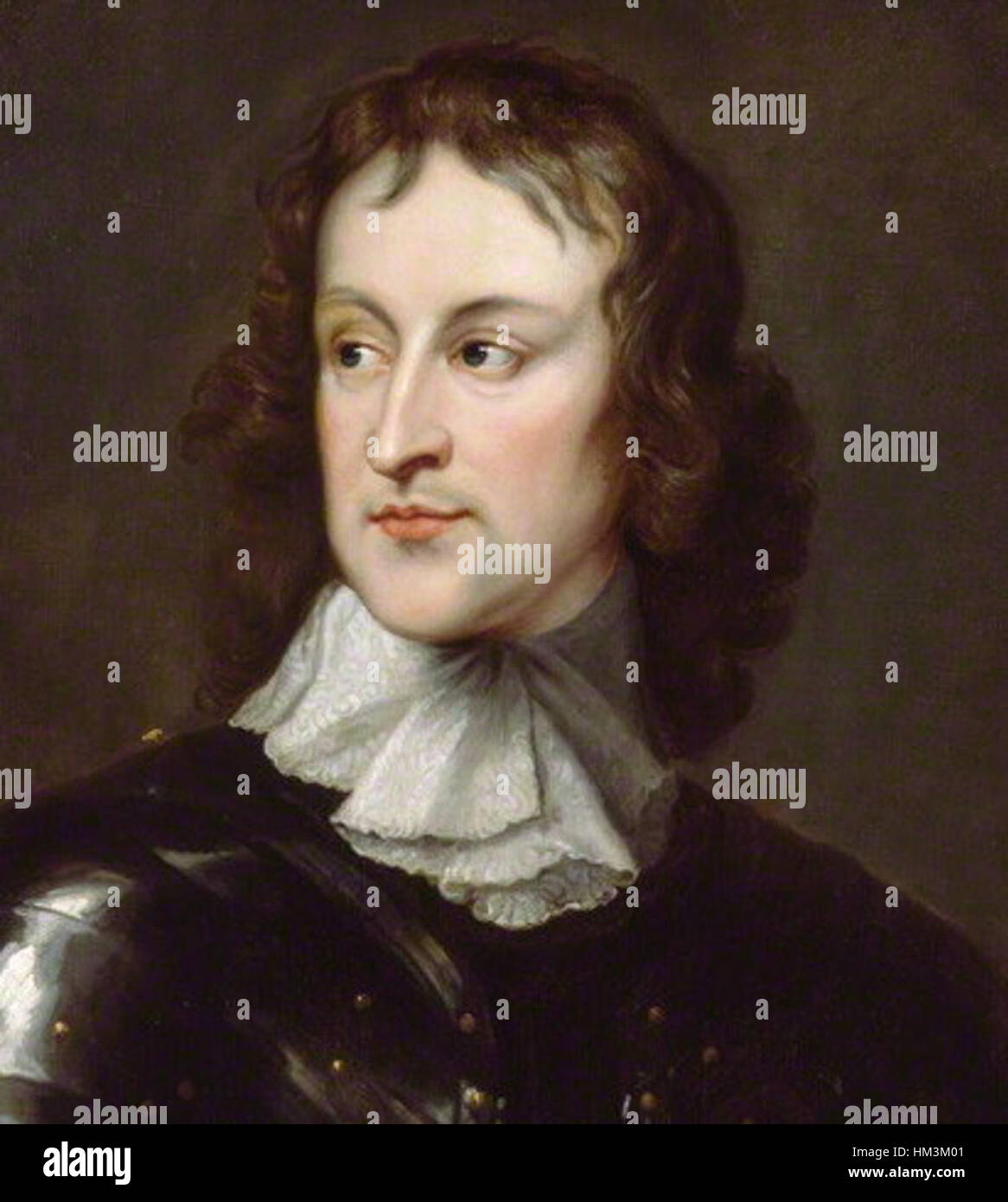 Questo ritratto di John Lambert, probabilmente del XVII secolo, presenta il leader militare e la figura storica in modo formale e dettagliato. Noto per il suo coinvolgimento nella guerra civile inglese, il ritratto mette in evidenza il suo abbigliamento militare e il suo comportamento serio. Foto Stock
