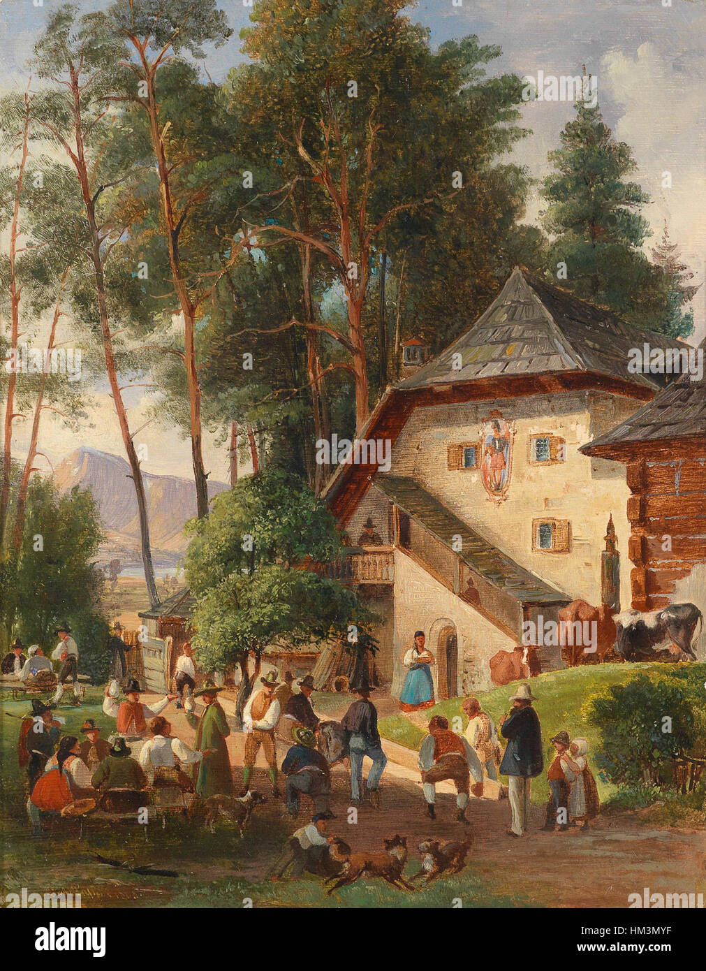 Johann Nepomuk Passini Dorffest 1865 Foto Stock