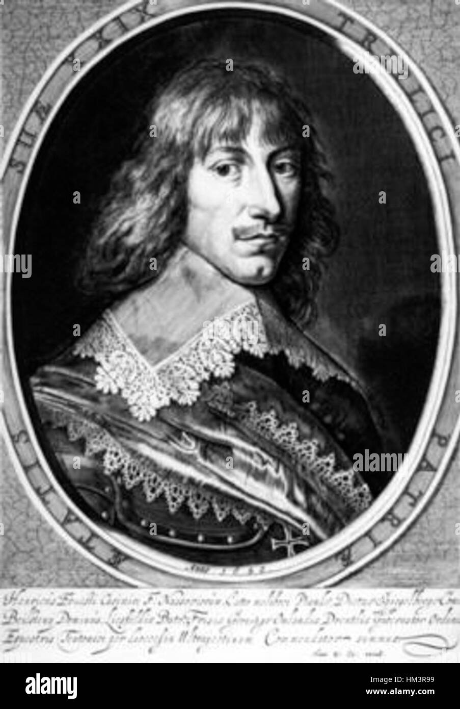 "Heinrich-Kasimir-i" si riferisce a una figura storica, forse un sovrano o un nobile. L'opera d'arte o la documentazione associata a questa figura si concentrerebbe sulla sua identità, sul suo significato nella storia europea o sullo status nobile. I dettagli sono scarsi, ma il pezzo offrirebbe una visione del ruolo della persona nel contesto europeo del XVII o XVIII secolo. Foto Stock