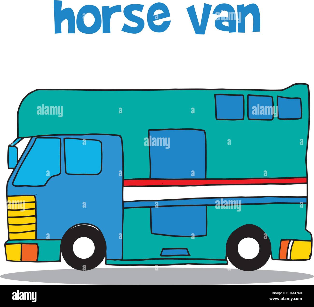 Stock di raccolta del cavallo di van Illustrazione Vettoriale