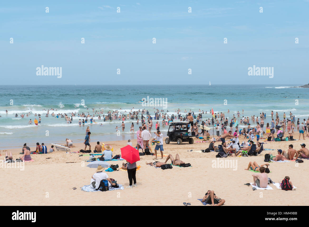 Boxing Day su Manly, Spiaggia di Sydney, Nuovo Galles del Sud Australia Foto Stock