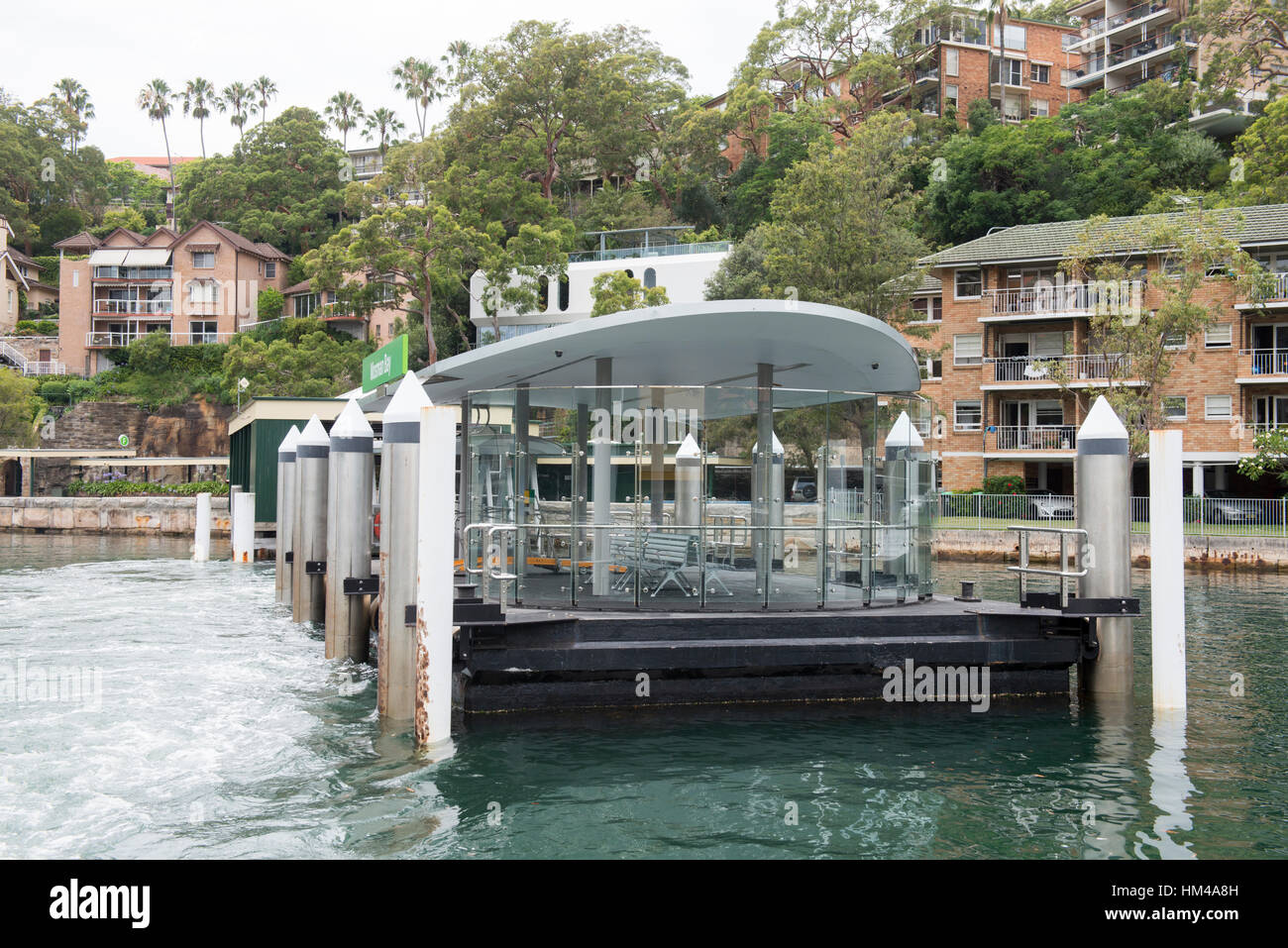 Mosman Bay nella periferia nord da Mosman a Cicular Quay Ferry di Sydney, Nuovo Galles del Sud Australia Foto Stock