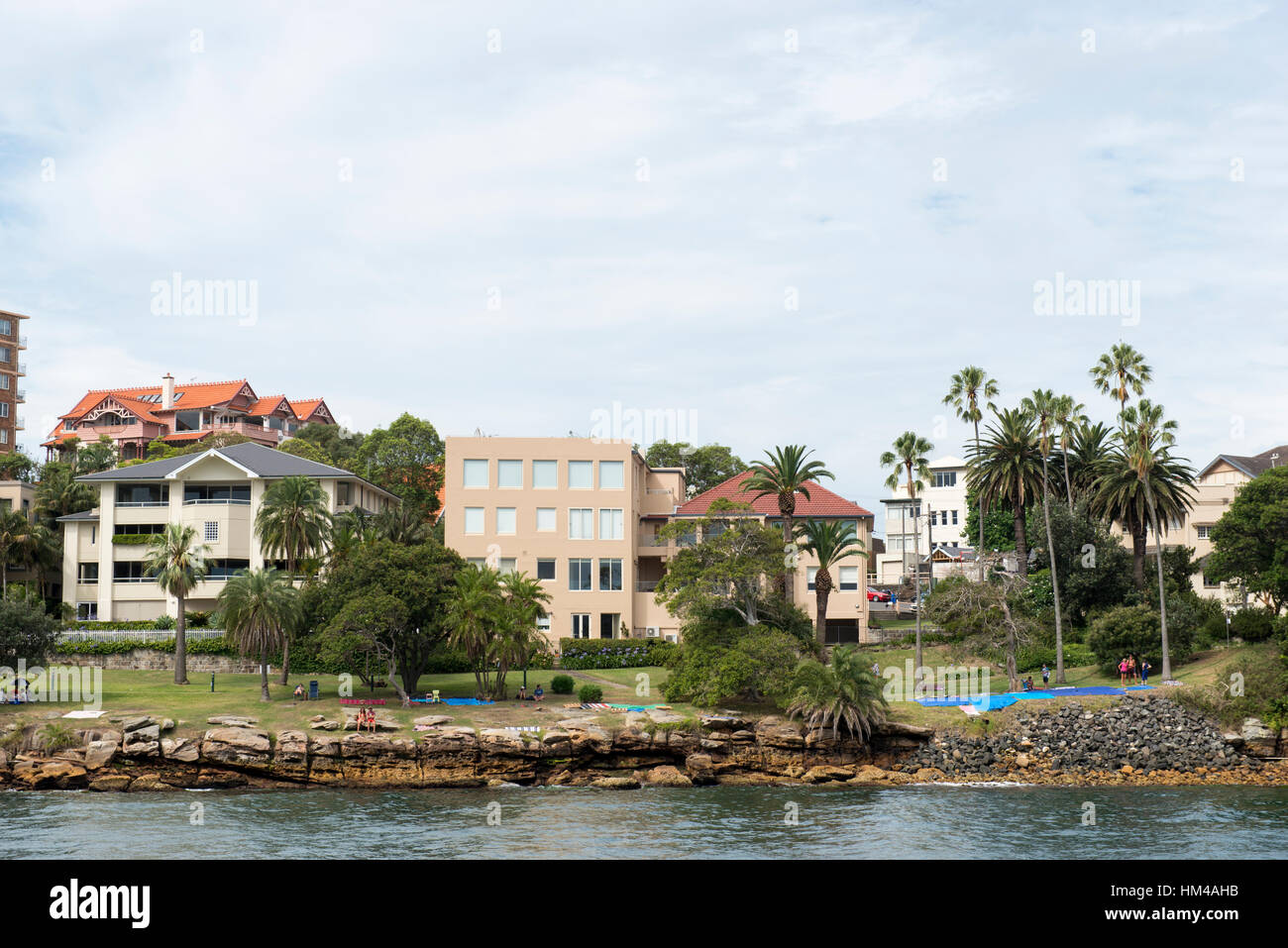 Cremorne Point nella periferia nord da Mosman al Circular Quay Ferry di Sydney, Nuovo Galles del Sud Australia Foto Stock