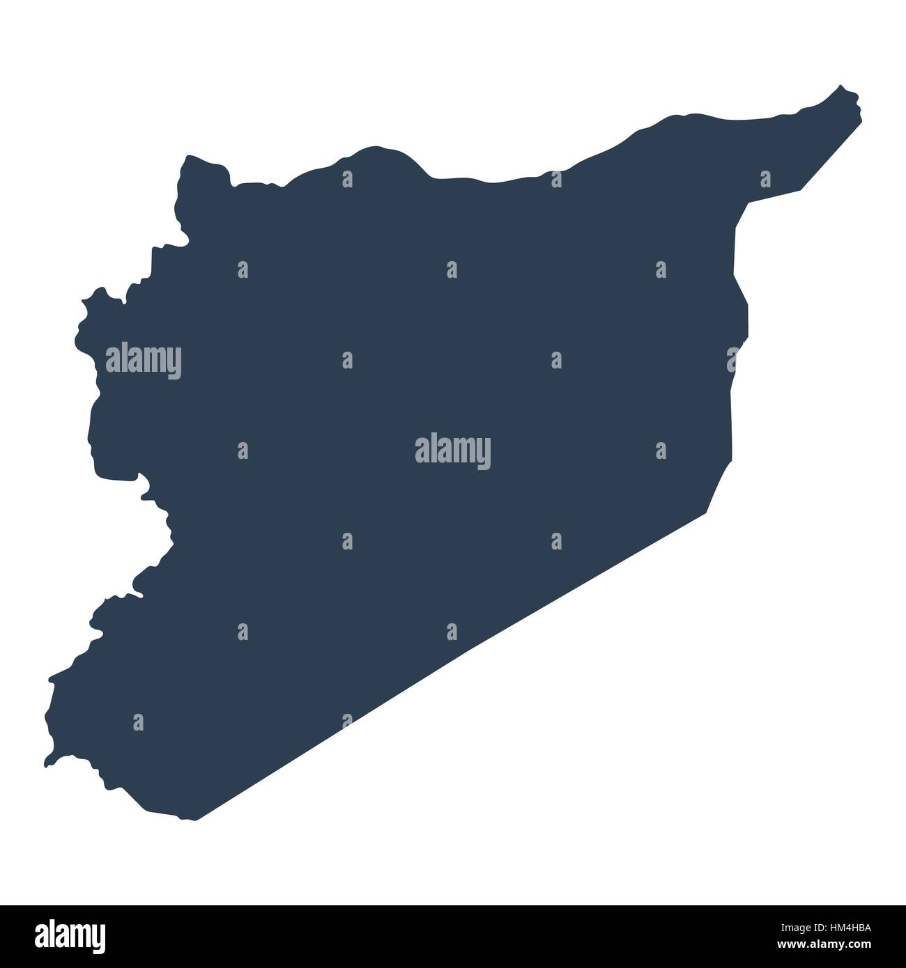 Mappa Siria politico geografica su uno sfondo bianco closeup Illustrazione Vettoriale