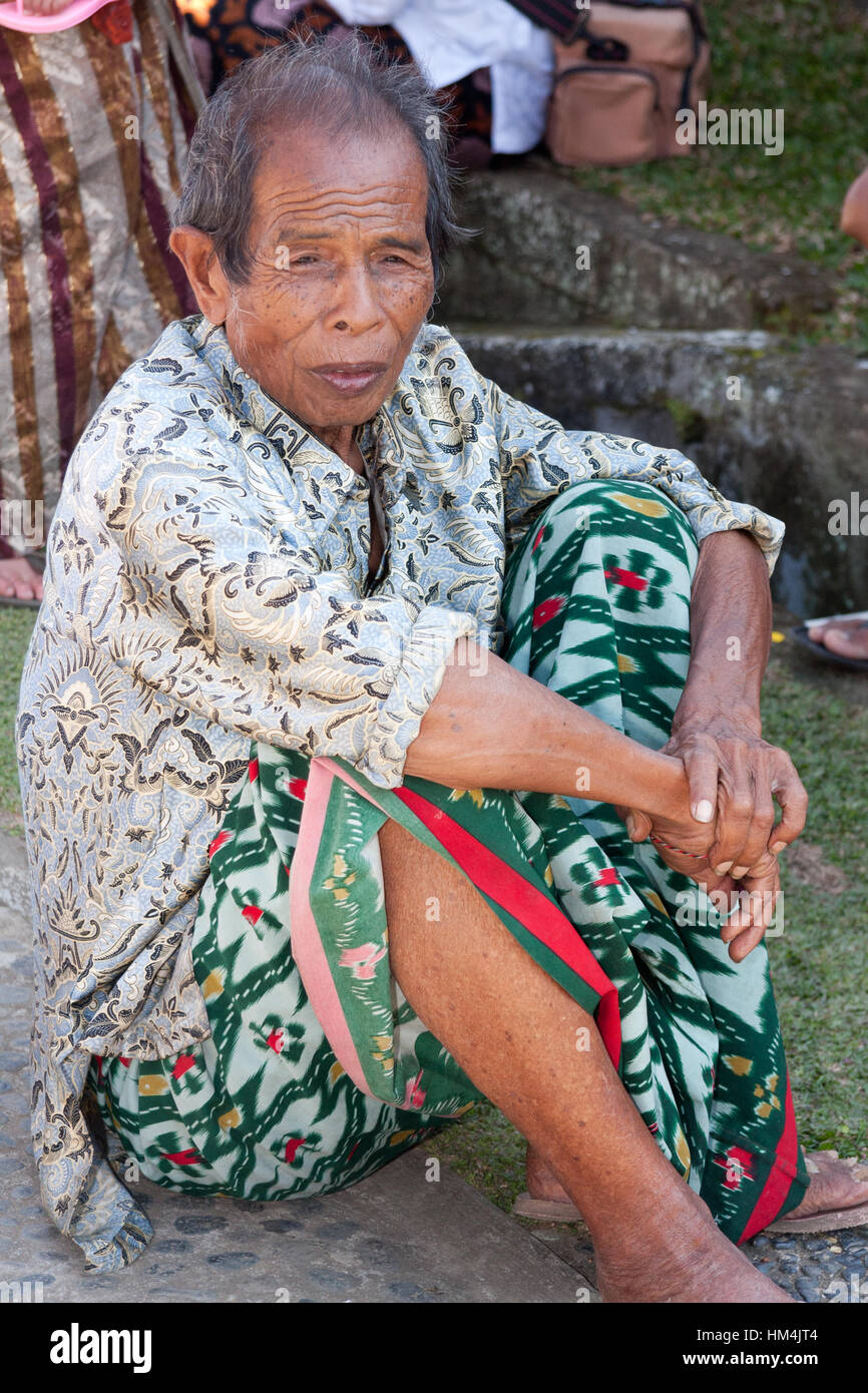 Il vecchio uomo Balinese, Indonesia Foto Stock