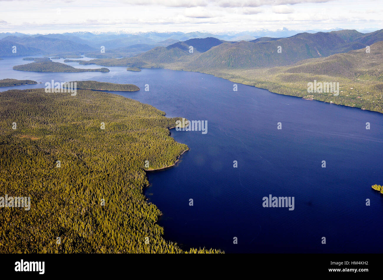 A sud di Alaska dall'aria Foto Stock