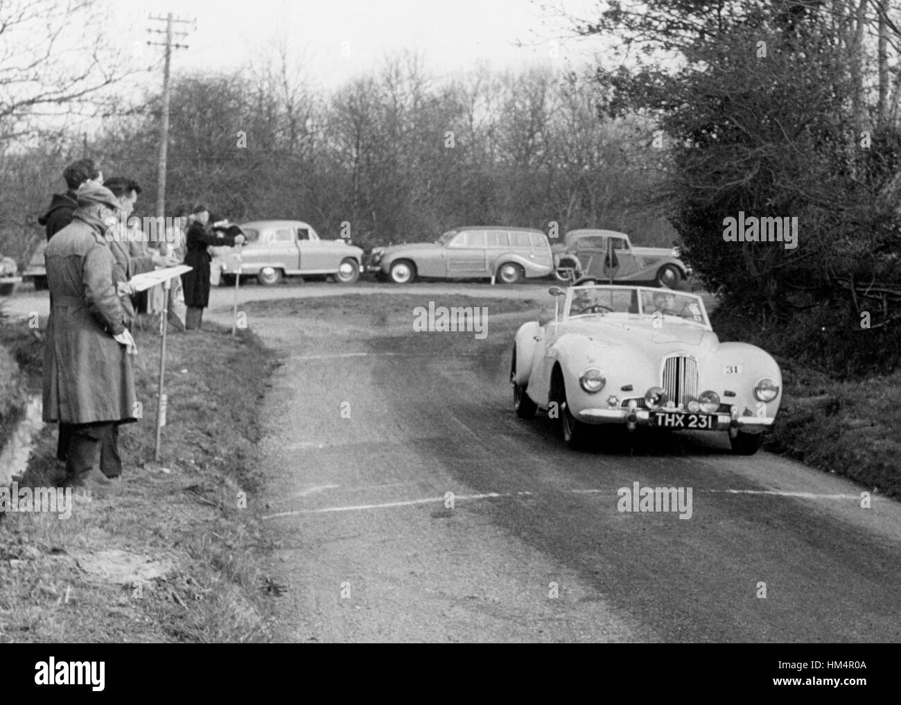 1955 Aston Martin DB1 sul piccolo Rally Foto Stock