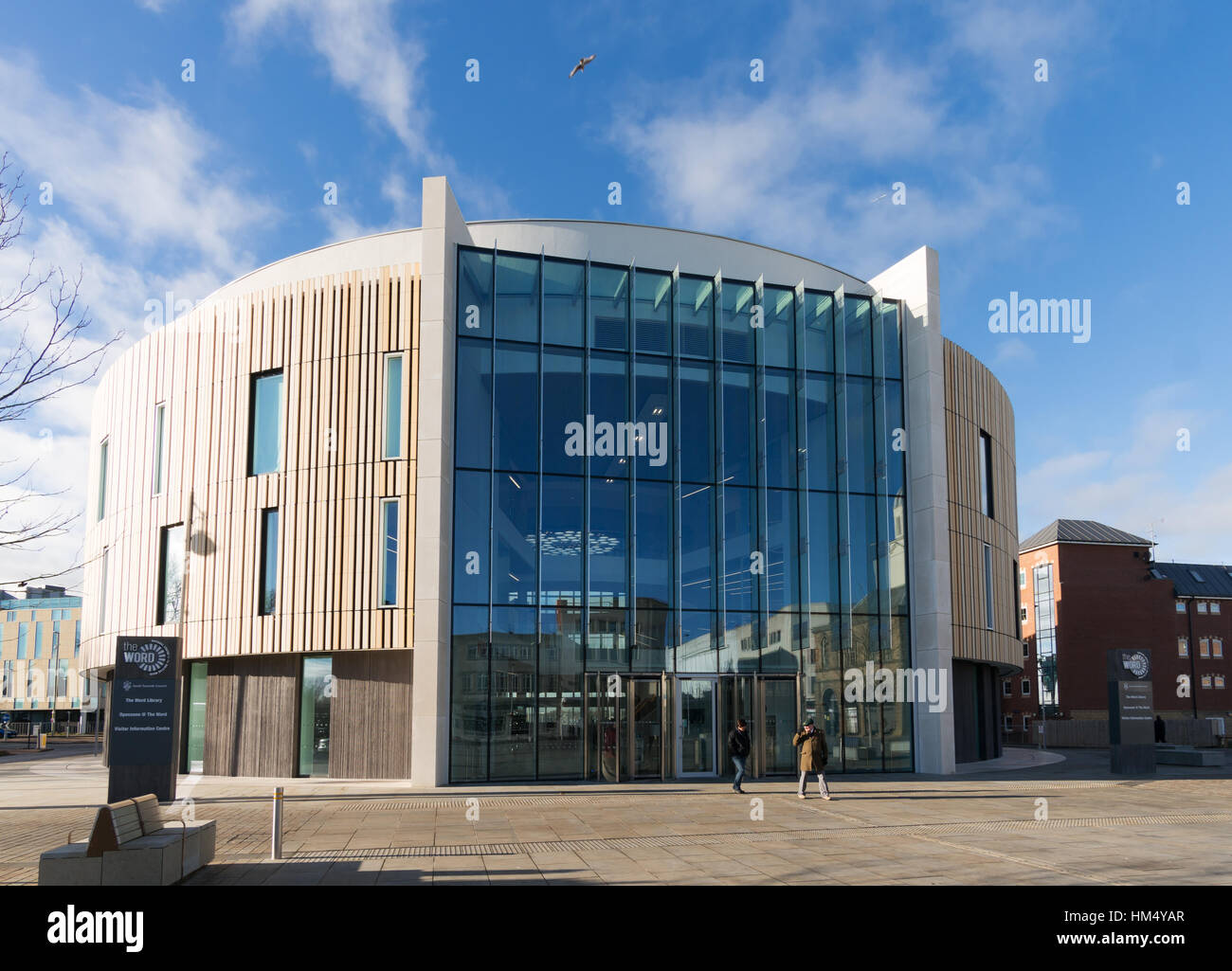 "La parola' edificio, centro nazionale per la parola scritta, South Shields, South Tyneside, England, Regno Unito Foto Stock