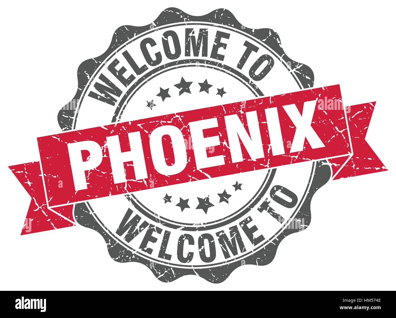 Phoenix round della guarnizione a nastro Illustrazione Vettoriale