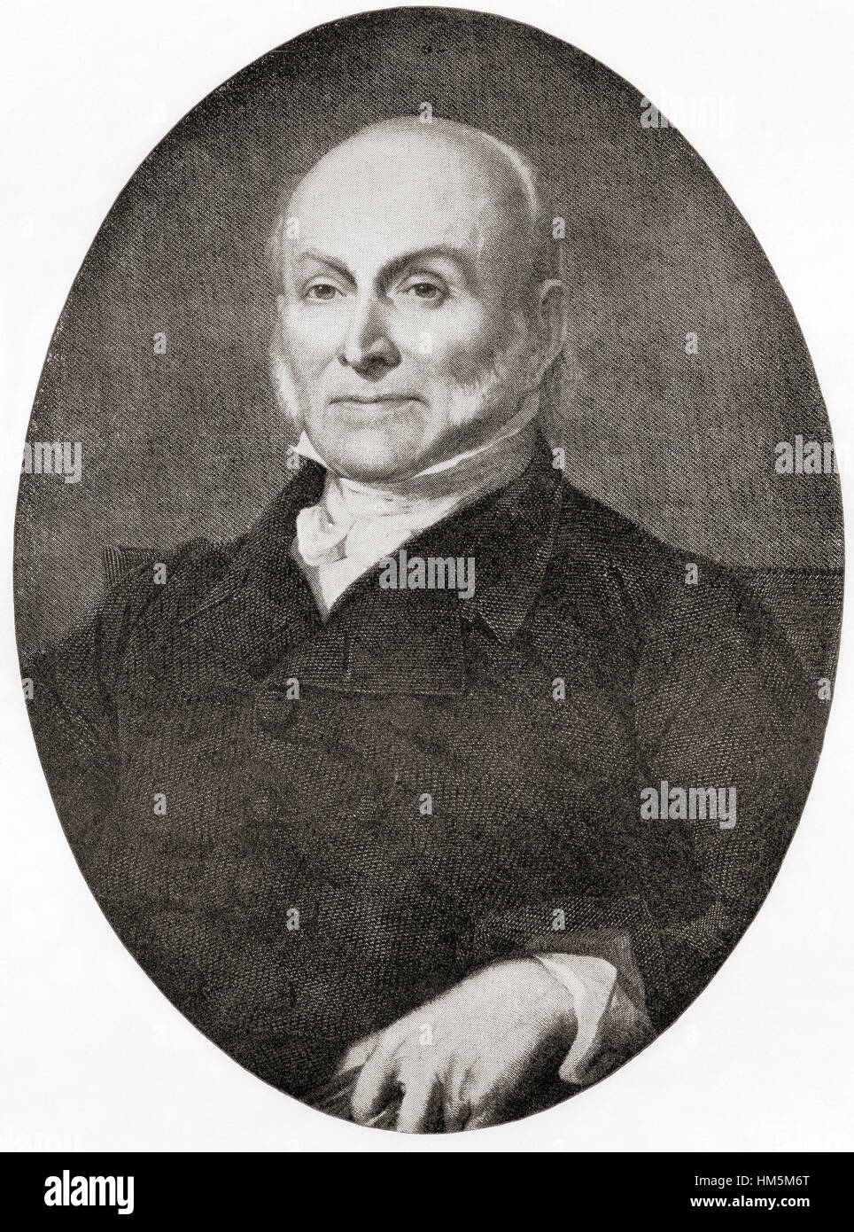 John Quincy Adams, 1767 - 1848. Statista americano che ha servito come il sesto presidente degli Stati Uniti. Foto Stock