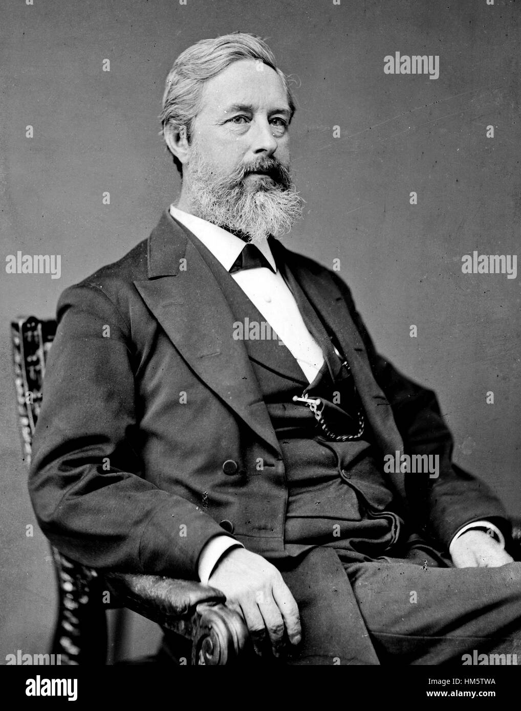AARON AGOSTO SARGENT (1827-1887) senatore americano, scrittore e avvocato del suffragio femminile circa 1870. Foto: Matthew Brady Foto Stock