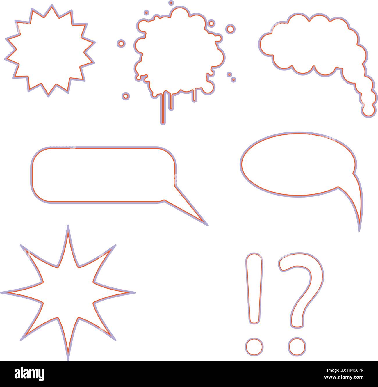 Set di comix bolle Illustrazione Vettoriale