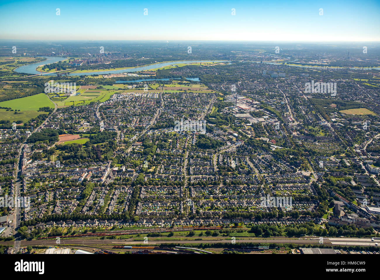 Insediamento minerario Moers-Meerbeck Hochstraß, storico lavoratori' insediamento, Moers, distretto della Ruhr, Nord Reno-Westfalia, Germania Foto Stock