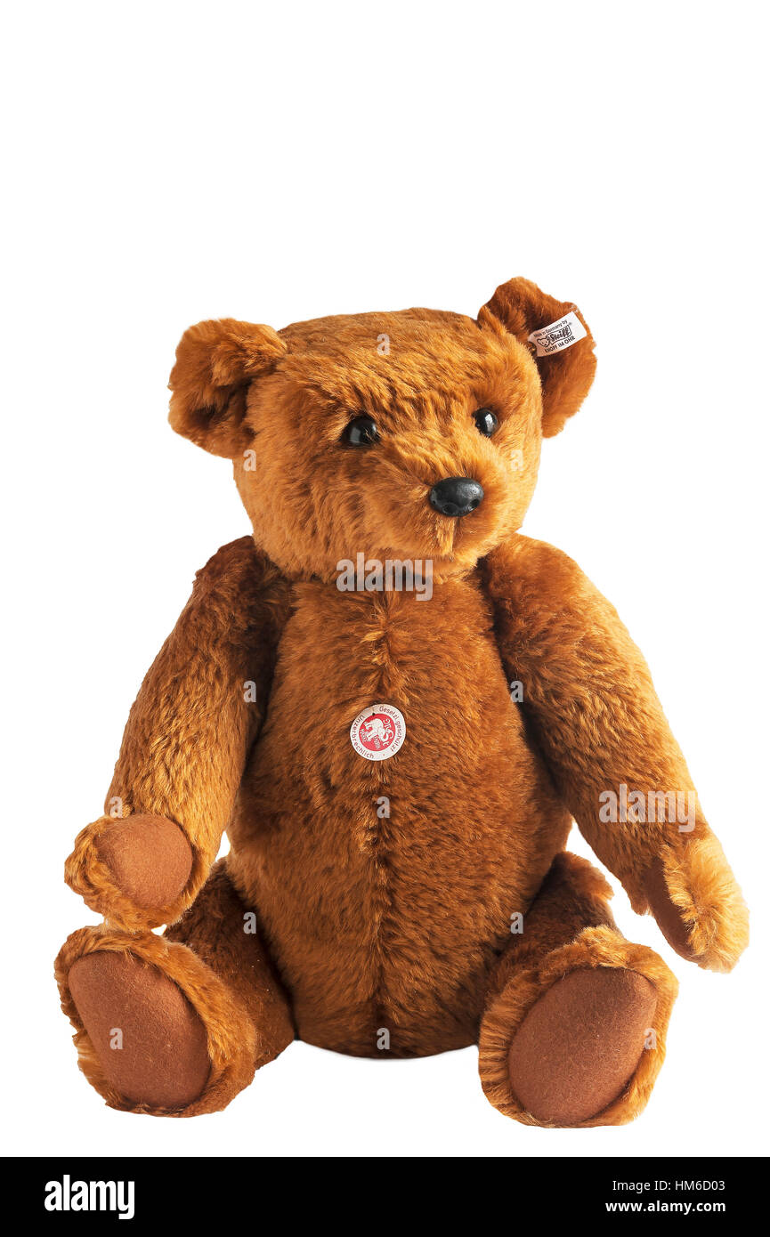 Orso Steiff, Museo Industriale Lauf, Lauf an der Pegnitz, Media Franconia, Baviera, Germania Foto Stock