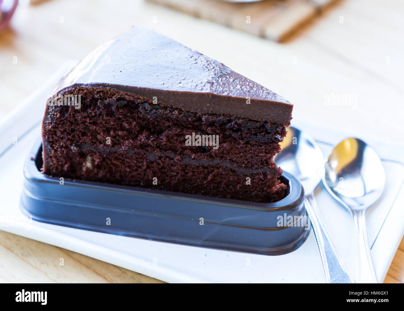 Torta al cioccolato fondente Foto Stock