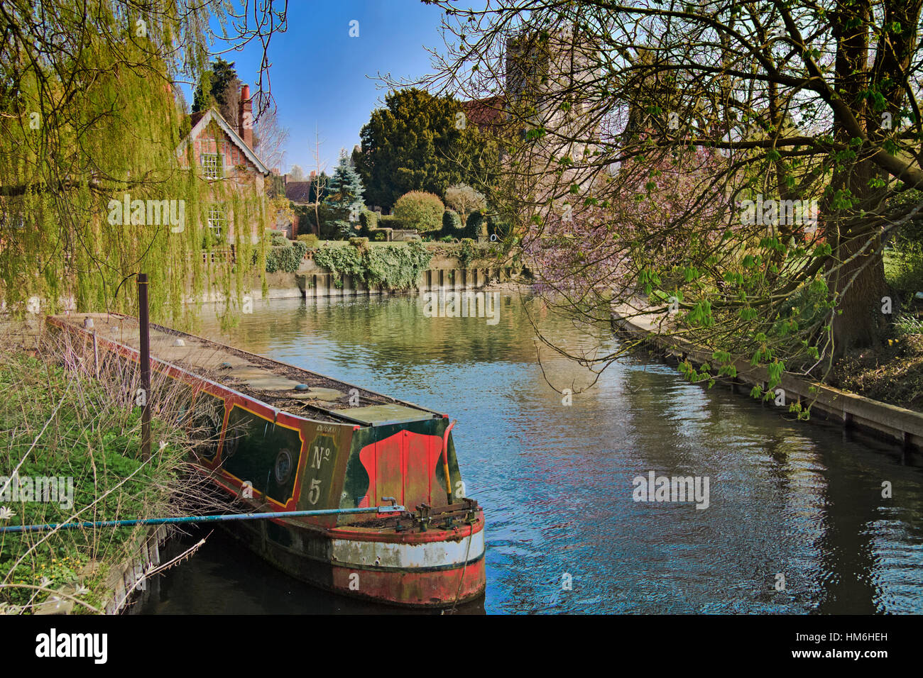 Regno Unito Goring Fiume Tamigi backwaters Foto Stock