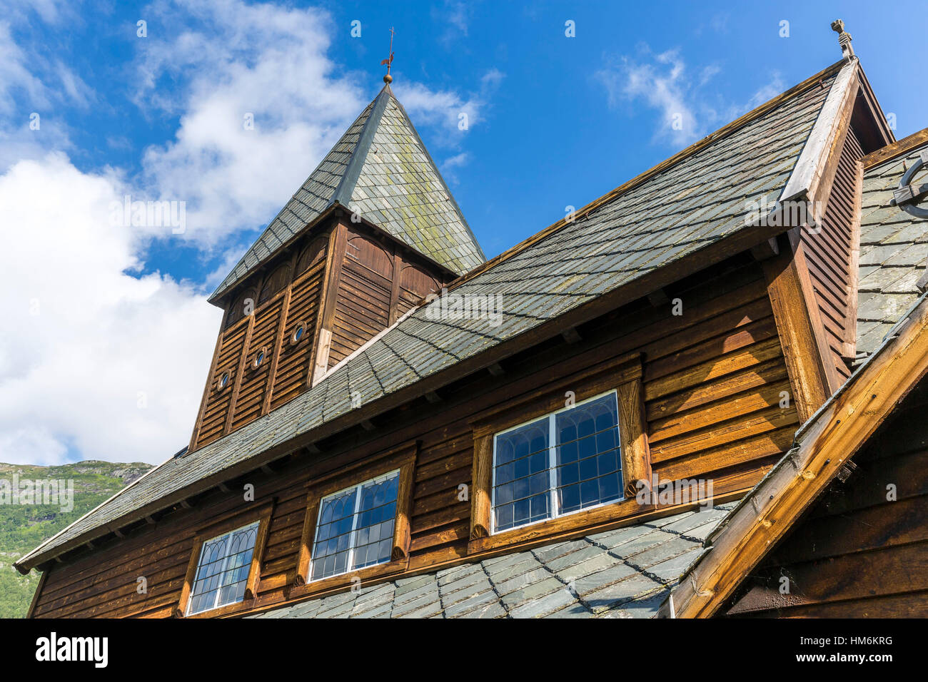 Røldal doga Chiesa, Chiesa della doga, Odda comune, sud della Norvegia Foto Stock