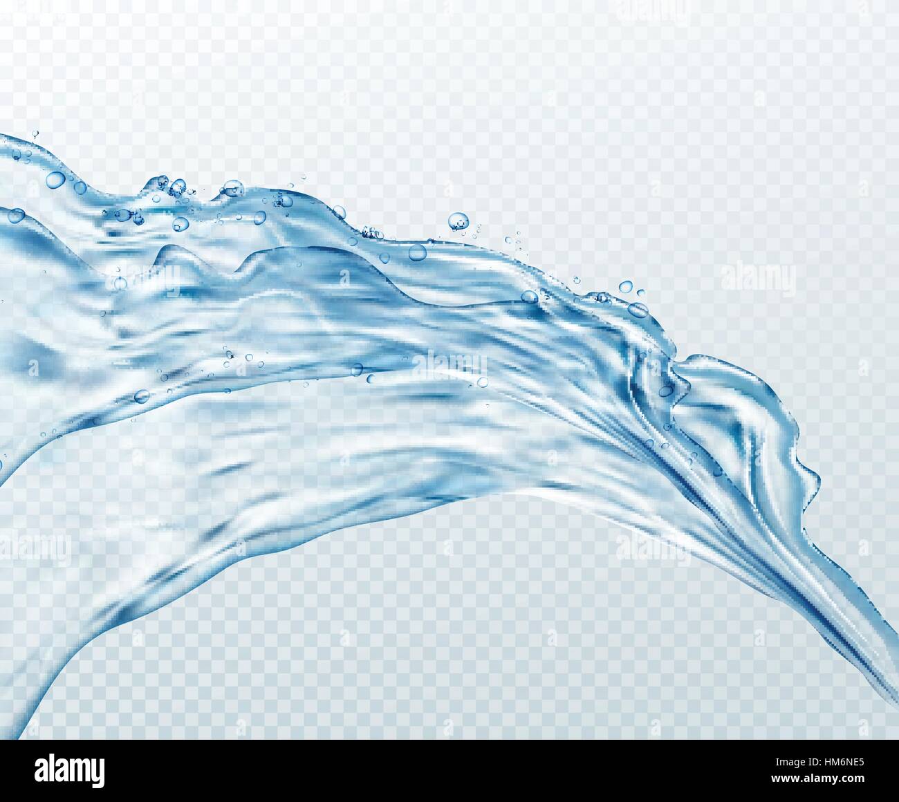 Trasparente gli spruzzi d'acqua, gocce isolato su sfondo trasparente. Illustrazione vettoriale EPS10 Illustrazione Vettoriale