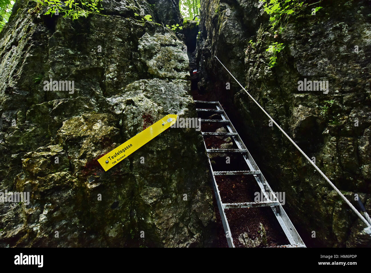 Teufelsgasse (Escursionismo percorso), Tirolo, Austria Foto Stock