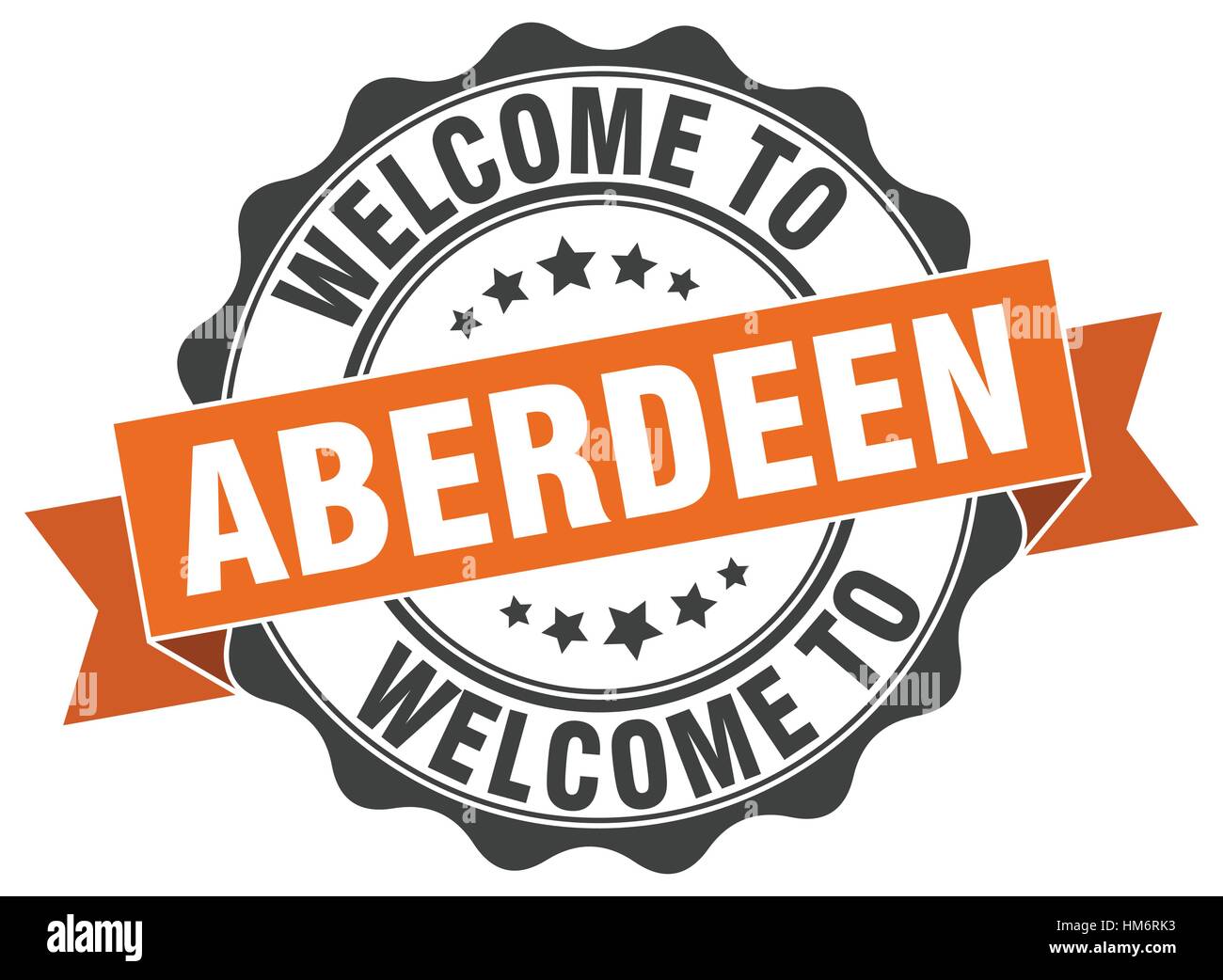 Aberdeen round della guarnizione a nastro Illustrazione Vettoriale