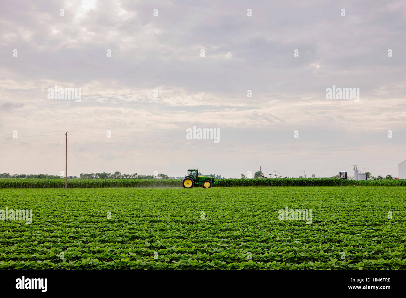 Vista panoramica della fattoria contro sky Foto Stock