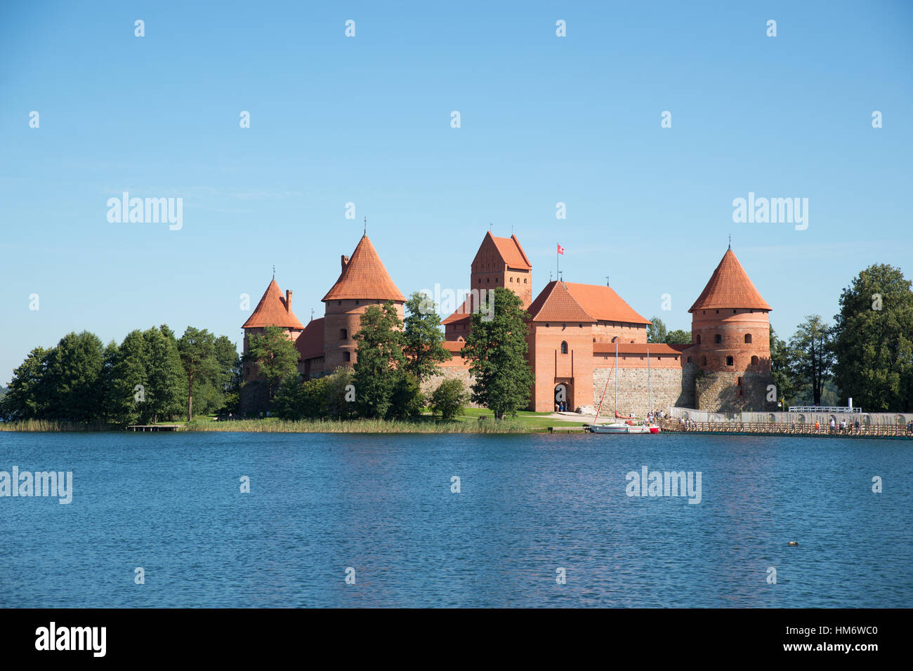 Il Castello di Trakai, Lituania Foto Stock