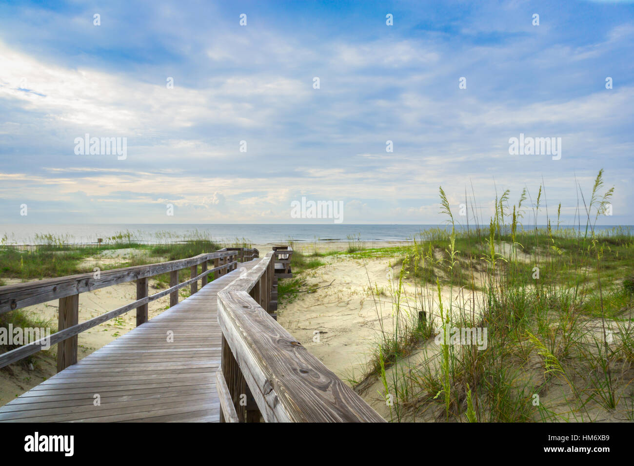 Passaggio pedonale alla spiaggia, Tybee Island, Georgia Foto Stock