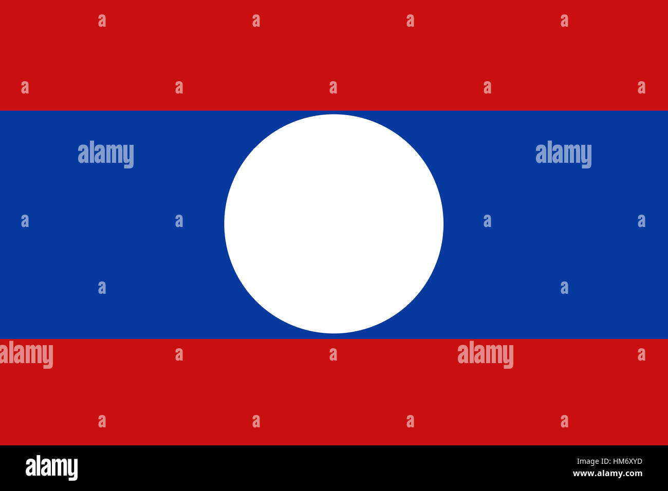 Laos bandiera ,Laos bandiera nazionale 3D illustrazione simbolo Foto Stock