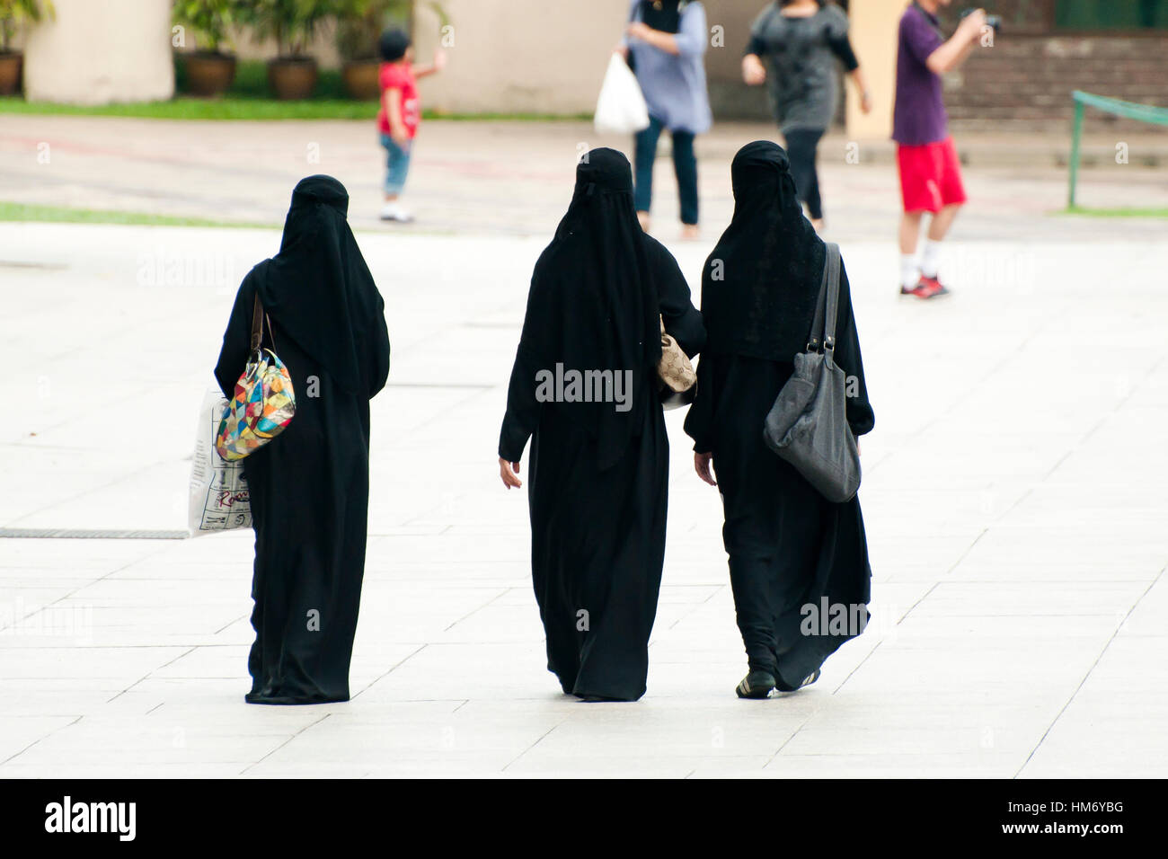 Le donne in burqa - Kuala Lumpur - Malesia Foto Stock