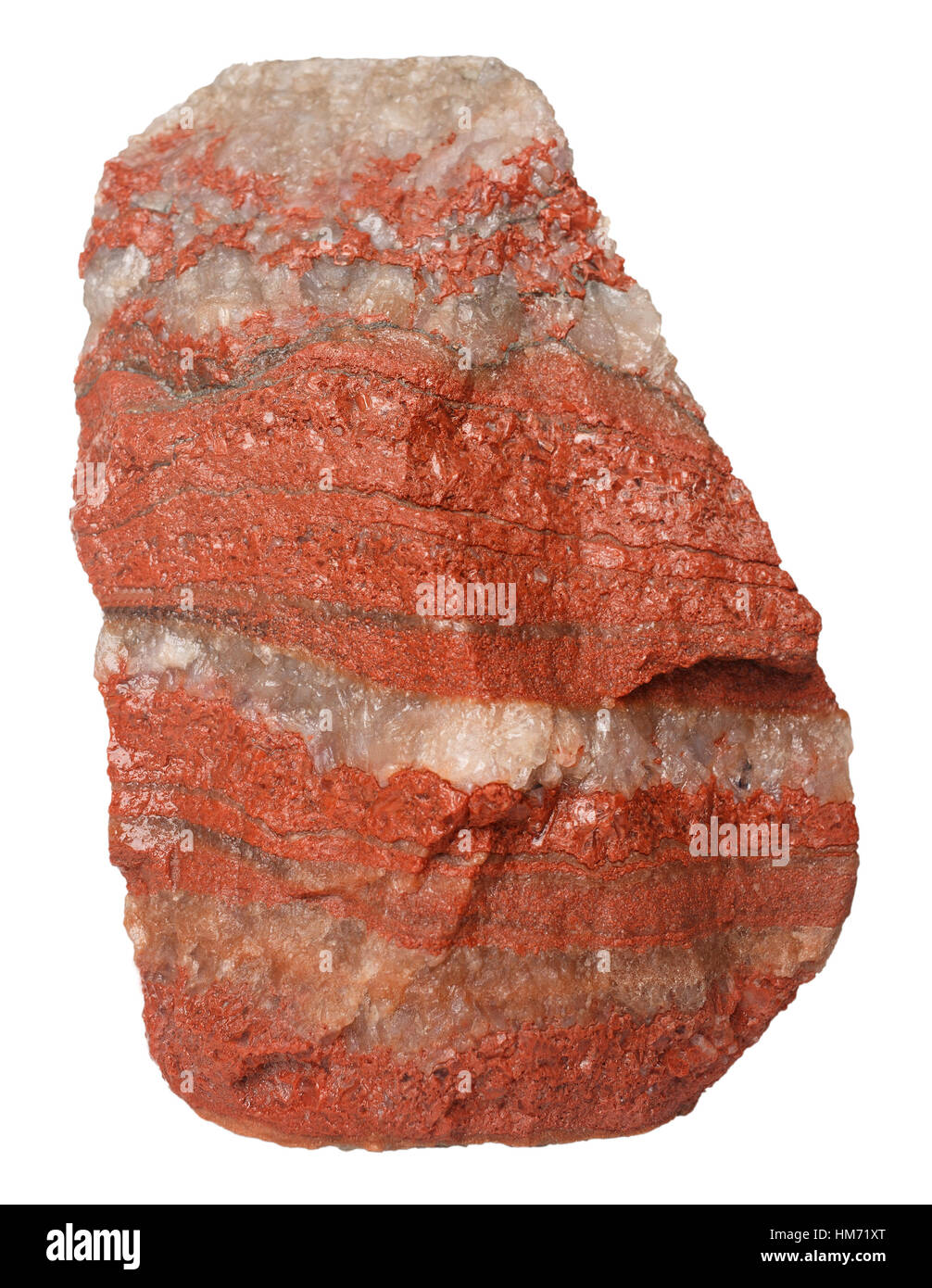 La pietra di sale di potassio è isolato su sfondo bianco Foto stock - Alamy