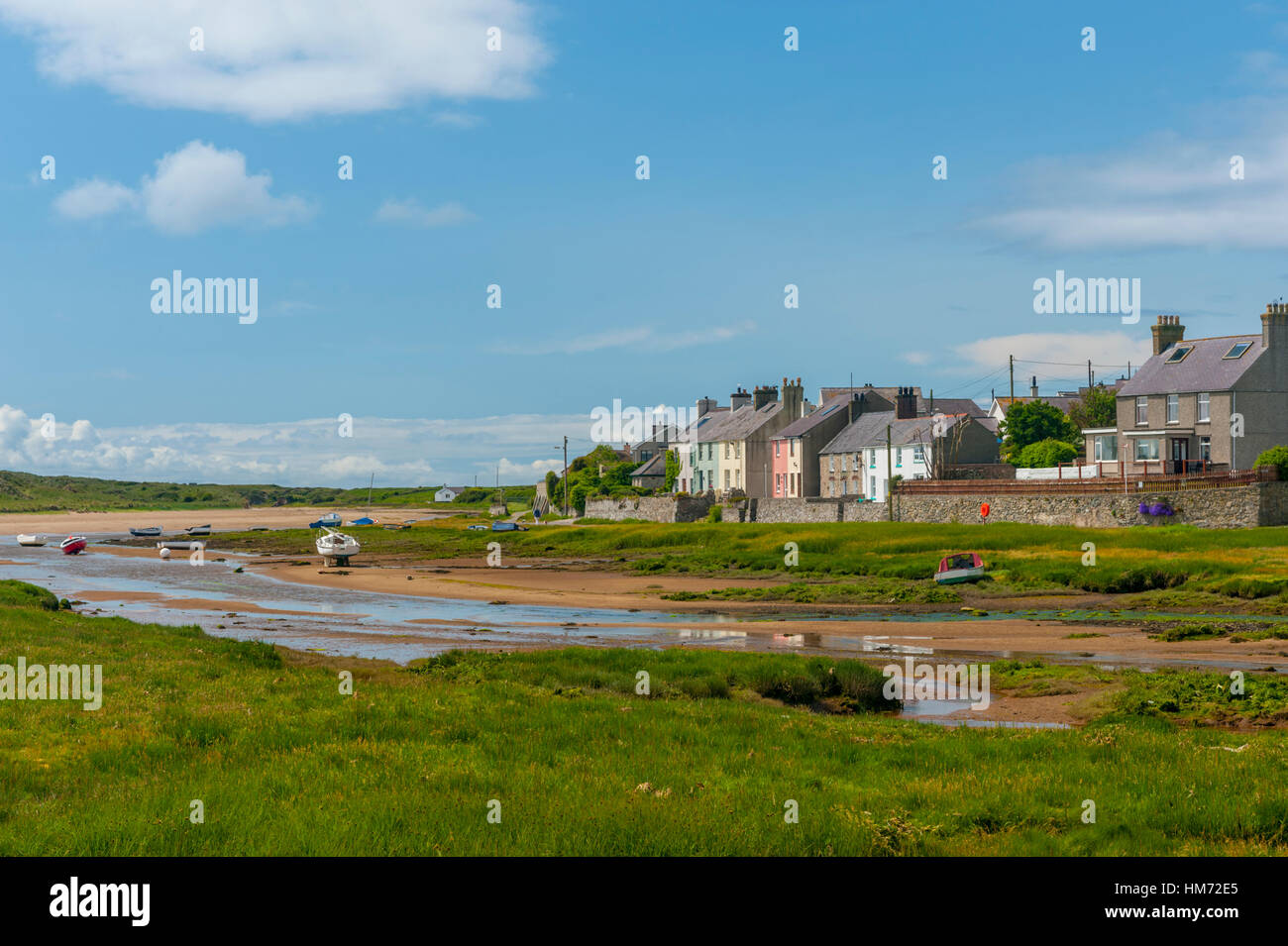 Il fiume di Aberffraw su anglesey Foto Stock