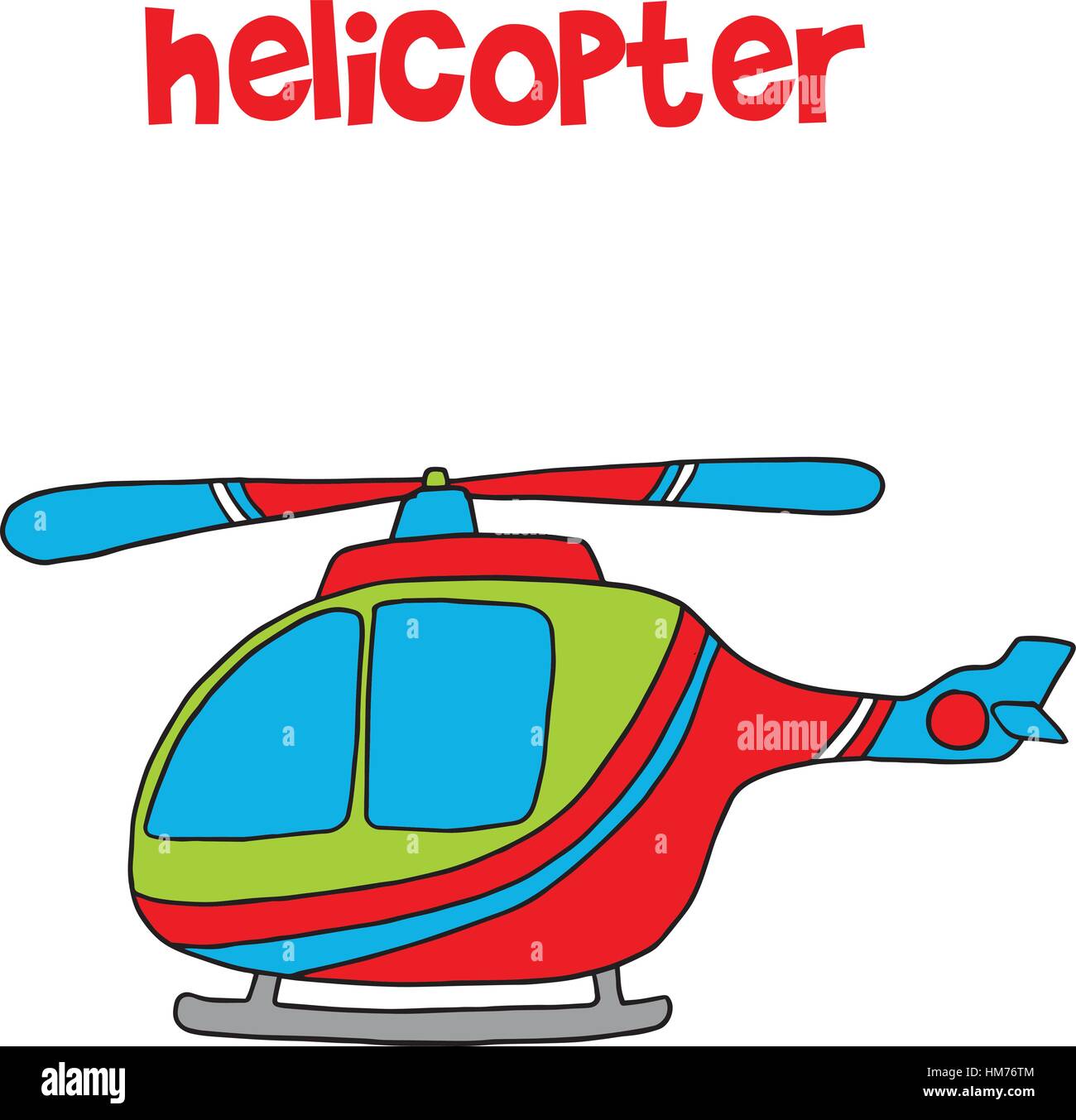 Il trasporto di elicottero di cartone animato per bambini Immagine e  Vettoriale - Alamy