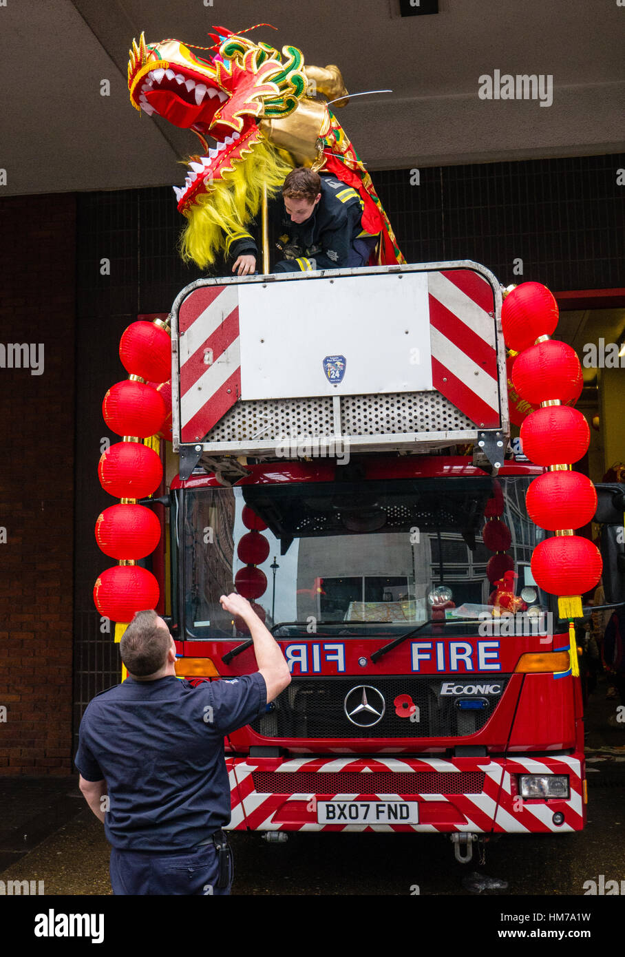 Anno Nuovo Cinese, China Town, Londra, Inghilterra Foto Stock