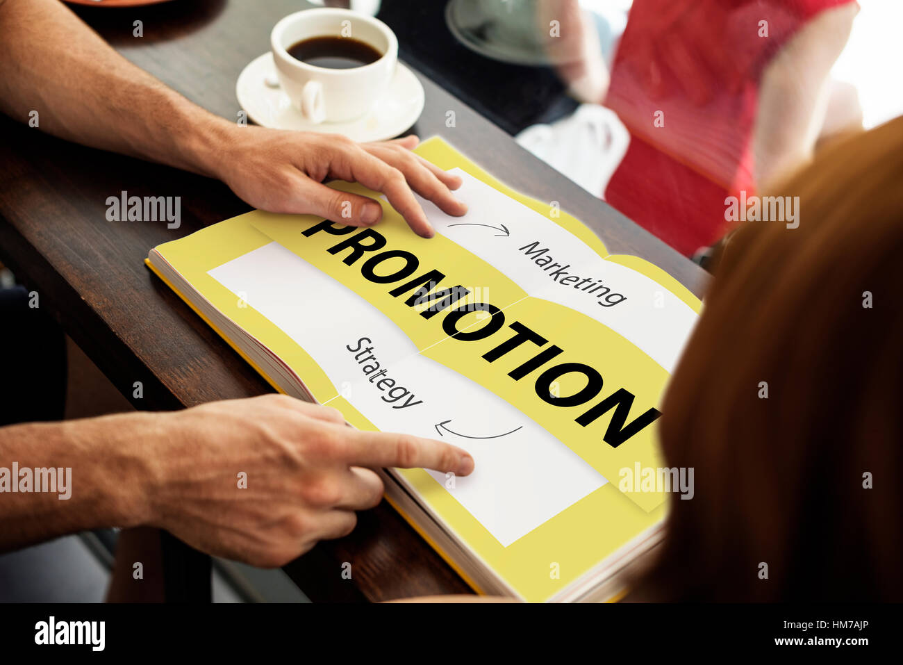 La promozione del prodotto di marketing il concetto di strategia Foto Stock