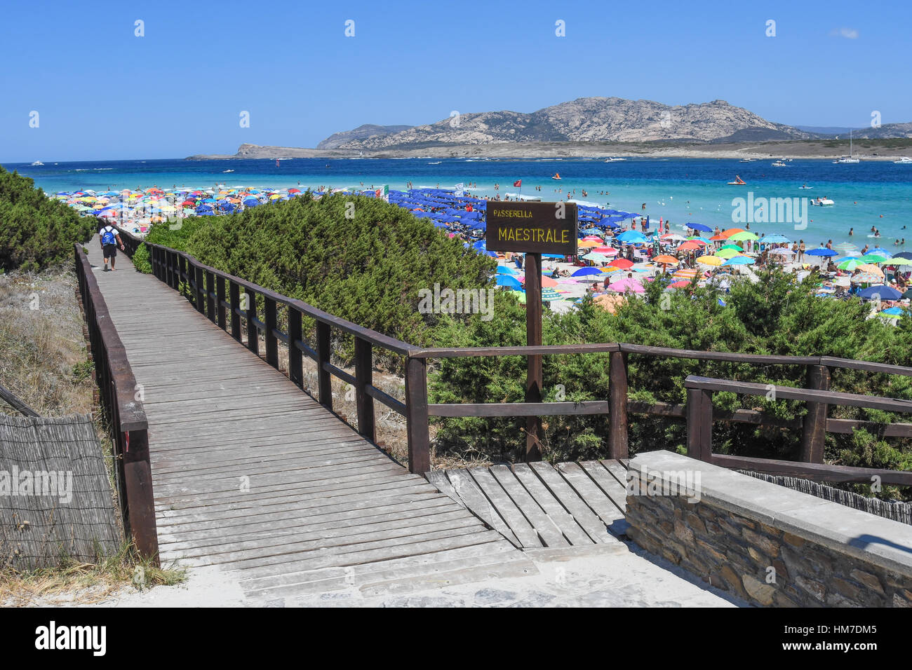 Spiaggia della Pelosa sul golfo dell' Asinara Foto Stock