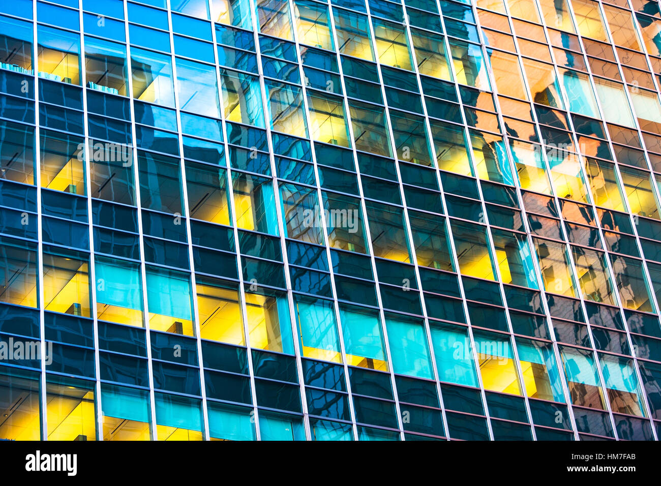Stati Uniti d'America, New York, vetroso grattacielo di office Foto Stock