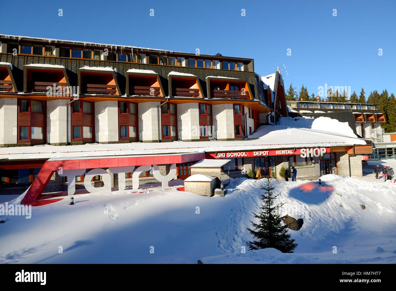 Il Grand hotel benessere a Jasna Bassi Tatra. È la più grande località sciistica in Slovacchia Foto Stock
