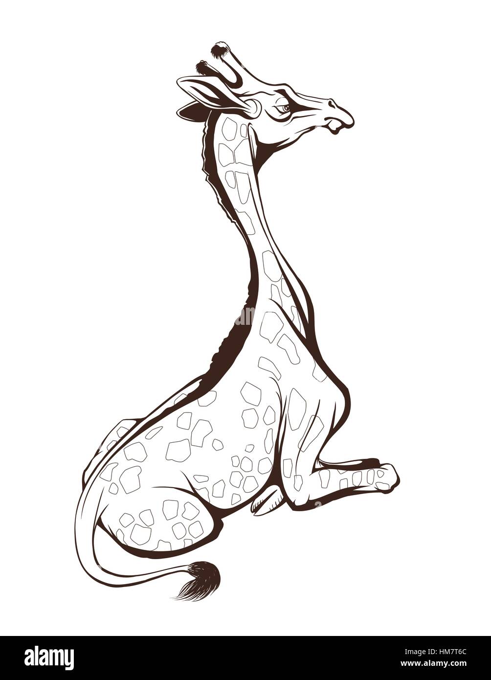 Illustrazione di cartoon giraffe Illustrazione Vettoriale