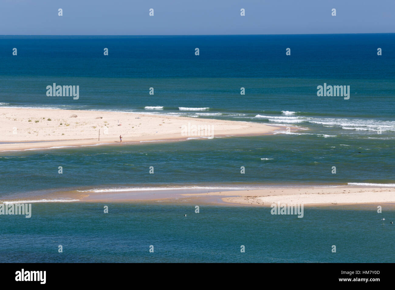 Praia de Cacela Velha beach sull isola barriera, Cacela Velha, Algarve, Portogallo, Europa Foto Stock