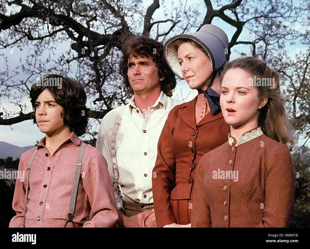 La piccola casa del PRARIE NBC serie TV 1974-1983 con da sinistra: Matteo Labyorteaux, Michael Landon, Karen Grassie, Melissa Sue Robertson Foto Stock