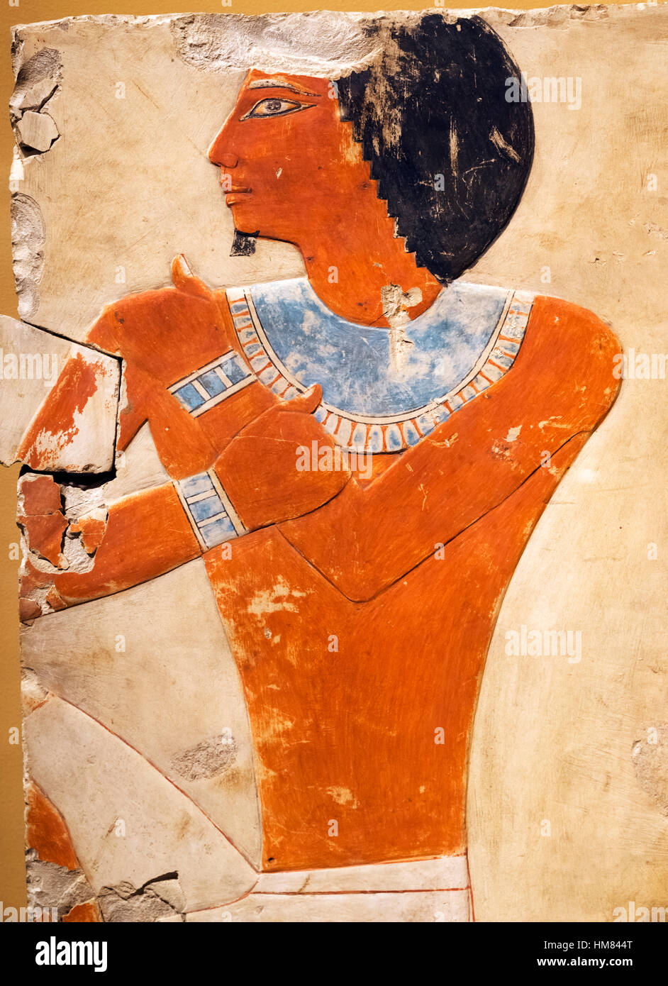 Rilievo egiziano dalla tomba di Dagi, c.1988 BC Foto Stock