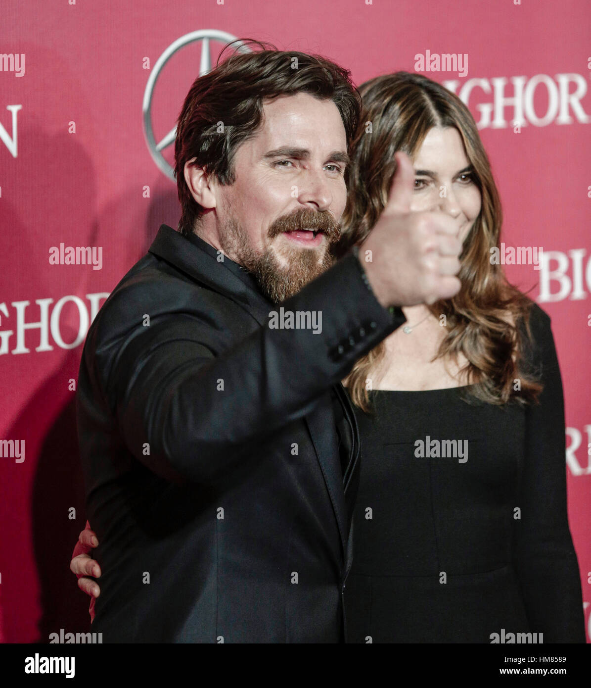 Christian Bale e Sibi Blazic arrivano al 2016 Palm Springs International Film Festival di gala del 2 gennaio 2016 in Palm Springs, California. Foto di Francesco Specker Foto Stock