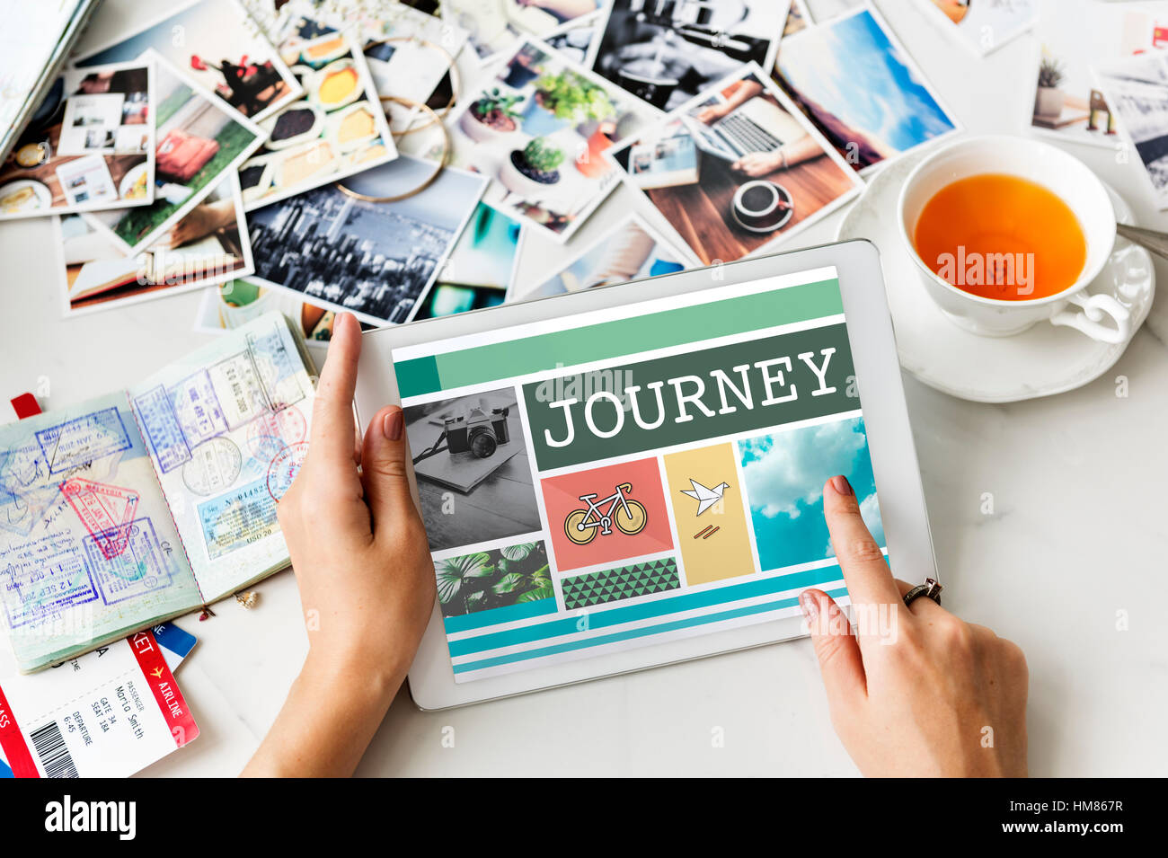 Viaggio viaggio di esplorazione di Concetto di vacanza Foto Stock